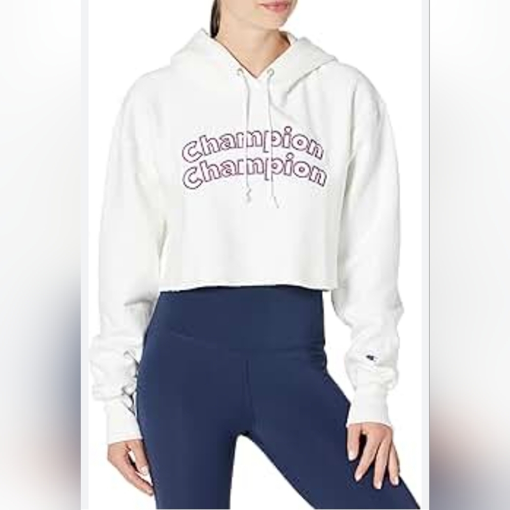 New Champion cropped hoodie size medium